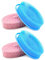 Linkidea Lot de 4 brosses exfoliantes en silicone pour le corps, pour douche, spa, massage de la peau, pour enfants, femmes, hommes (bleu, rose)