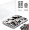 CVIUYO 60 Pcs Small Silver Mini Hinges for Jewelry Box, Wooden Crafts, Cabinet Door, Box with 260 Pcs 0.7 Inch Replacement Screws