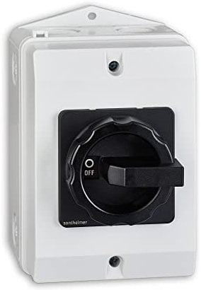 Sontheimer Reparaturschalter 25A 3-polig 10kW IP65, Hauptschalter / Schwarz