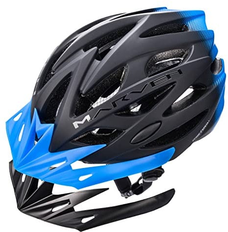 Meteor - Marven Cycle Helmet – Lightweight Adjustable Helmet for Men, Women, Kids – MTB, Bike, Scooter, Skateboard & Hoverboard – Breathable with Detachable Visor - Size M - Blue