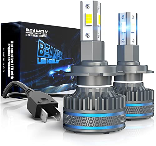 Lampadine LED H7 18000LM per Fari Lenticolari, BEAMFLY Kit di Conversione Alogeno/Xeno per Faro Lenticolare Auto, VLED Proiettore Lampadina 100W Alta Potenza, 6000K Luce Bianca Forte Fredda