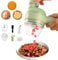 Plcnn Electric Vegetable Choppers 4 in 1 Handheld Electric Vegetable Cutter Set Powerful Garlic Choppers, Onion Grinder for Kitchen Vegetable Cooking