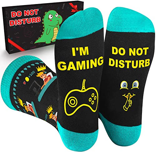 Neuheit Geschenke Männer Frauen Lustige Socken, Gamer Socken Strumpffüller für Teenager Jungen Weihnachtsstrumpf Geburtstagsgeschenke Weihnachtsgeschenke für Männer Kinder Teen Jungen Sohn Freund Papa