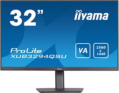 Schermo PC - IIYAMA - XUB3294QSU-B1 - 31,5 VA LED WQHD 2560 x 1440 - 4ms - 75Hz - HDMI DP