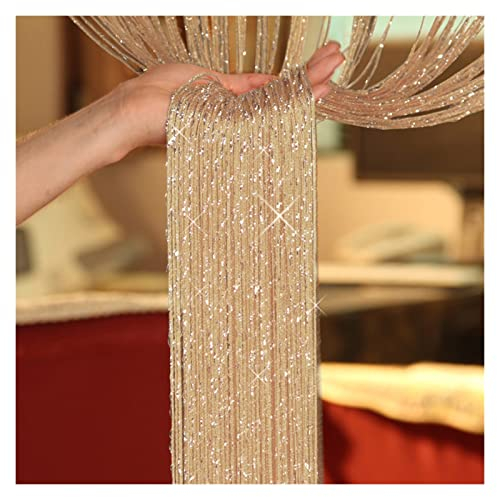 Türvorhang Kristall,Fadenvorhang 1 stück Glitter String türvorhang perlen Raumteiler Perlen Fransen Fenster Panel Schlafzimmer Quaste Kristall Hängende Vorhang Wohnkultur (Color : B)