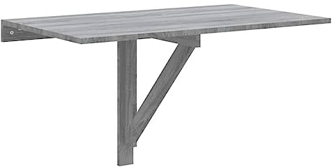 vidaXL Wand Klapptisch Schreibtisch Wandtisch Esstisch Küchentisch PC Tisch Computertisch Stehtisch Holztisch Grau Sonoma 100x60x56cm Holzwerkstoff