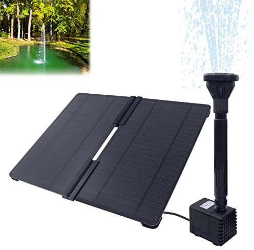 Froadp 20W Solar Springbrunnen Teichpumpe 12V Faltbarer Solarbrunnen mit Solarpanel Wasserpumpe mit Verstellbarem Ständer Schwimmender Fontäne Pumpe für Gartenteich Vogel-Bad Teich Fisch-Behälter