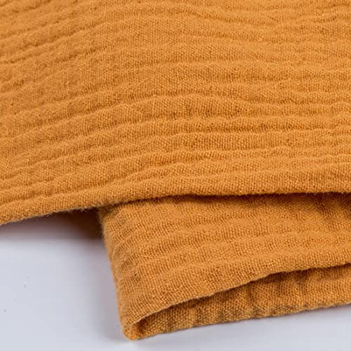 EDGEAM Baumwollstoff Musselin Stoff Double Gauze Breite 135cm Baumwolle Musselin Stoff Meterware (Brique, Wunschzuschnitt ab 100cm)