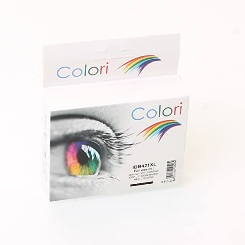 Colori Kompatible Druckerpatrone für Brother LC421BK LC421XLBK Schwarz DCP-J1050DW DCP-J1140DW MFC-J1010DW