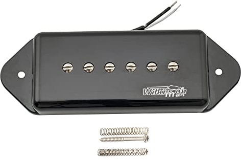 Wilkinson WO90 Keramik P90 Dogear Hals Tonabnehmer Pickup für Les Paul SG E-Gitarre, Schwarz