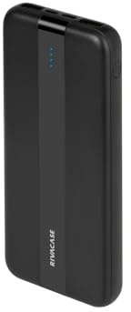 RIVACASE VA2041 Powerbank 10000 mAh, Externer Akku mit hoher Ladekapazität, Typ-C Eingang/Ausgang, 2 Eingänge und 3 Ausgänge, tragbares Ladegerät, kompatibel mit iPhone, Samsung, iPad u.a.