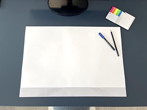 Scriptum Schreibtischunterlage | Malunterlage aus Papier zum Abreißen in weiß – in DIN A2 – 25 Blatt – im 2er Pack – Made in Germany