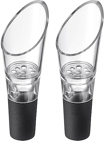 Westmark Simo Lot de 2 becs verseurs à décanter de haute qualité avec aération, embout adapté à de nombreuses bouteilles de vin, bonne étanchéité, plastique, acier inoxydable, lot de 2
