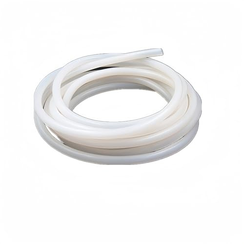 Boxonly Tubo in gomma siliconica, tubo in silicone bianco 6 mm ID 8 mm OD 3 m tubo in silicone per uso alimentare per pompa di trasferimento 3 m