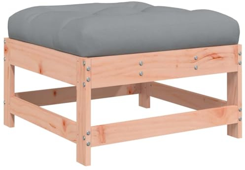 vidaXL Gartenhocker, Sitzhocker mit Kissen Latten-Design, Modular Holz Hocker für Garten Terrasse, Fußhocker Gartenmöbel, Massivholz Douglasie