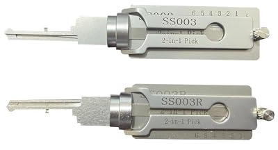 2 pezzi SS003 SS003R grimaldello e decodificatore per serratura civile, strumenti professionali da fabbro, apri veloce