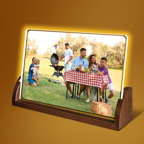 YINYIFANS Veilleuse Panoramique Personnalisée Avec Photo,Lampe de Chevet,(Style M)