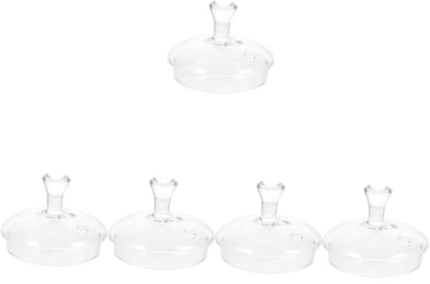 Alipis 5stücke Klarer Teekannendeckel Aus Glas Transparente Abdeckung Für Teekannen Und Teetassen Hitzebeständig Für Täglichen Gebrauch Praktisches Zubehör Für Tee-Liebhaber