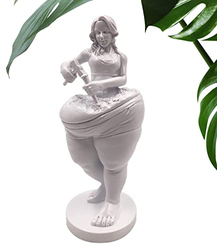Fukamou Yoga Lady Figuren, Gewichtsverlust Göttin Statue | Kreative Frau Harzskulptur Für Schönheitssalon, Gesundheitshalle, Lustige Geschenke