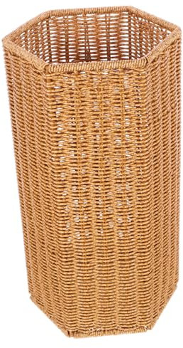Cabilock Elegante Soporte de Almacenamiento de Paraguas de Ratán Hexagonal para Interiores para La Entrada de La Oficina en Casa