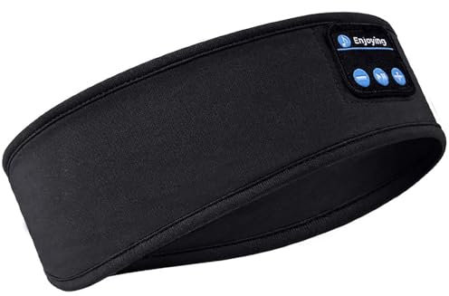 OIUQJAUEQC Cuffie per dormire con fascia Bluetooth, cuffie Bluetooth per la corsa, oltre 10 ore di riproduzione con altoparlanti stereo HD ultrasottili, perfette per dormire, correre, allenarsi,