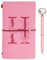 Initialen PU Leder Notizbuch mit Stift, Rosa Nachfüllbar Tagebuch für Frauen Mädchen, Reisetagebuch Skizzenbuch Notebook Geschenk für Freundin Schwestern Lehrer Abschluss Geburtstag Weihnachten H