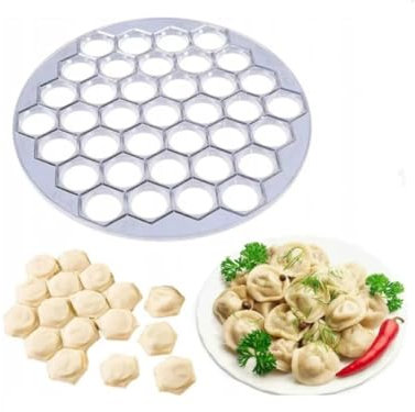 Przydasie Dumplings Ravioli Mold - 37 Löcher Ravioliformer Mold - Ravioli Ausstecher Pelmeni Maker - Pelmeni Form aus Aluminiumlegierung - Teigtaschen Dumpling Maker Werkzeug zum Kochen Backen 24,5 cm