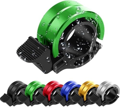 Ruayia Fahrradklingel Mountainbike, Mini Fahrradglocke, Biker Bell Fahrrad Klingel, Glocke Fahrradglocke für Bike MTB Mountainbike Perfekt für Radsportbegeisterte 22-22.8 mm Lenker - Grün