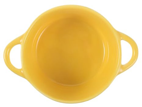 Ciieeo 1pezzi Ciotola in Ceramica Manici Doppi Per Zuppe Dessert e Budini Utilizzabile Per Cibi Freddi e Caldi Resistente All Acqua e Facile Da Pulire