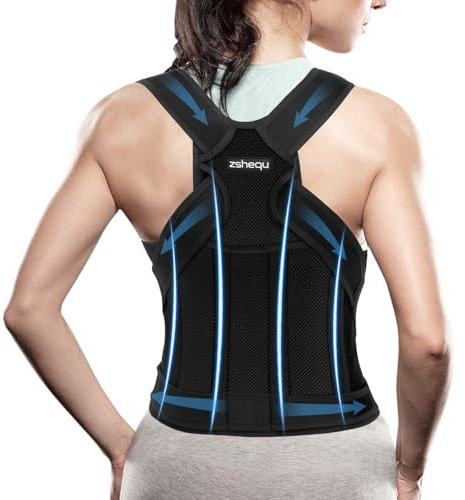 Fascia Correttore Posturale Spalle Schiena: Fascia Lombare Busto Supporto Uomo Donna - Schiena Dritta Cintura Tutore Raddrizza Spalle Lavoro - Elastica Dritte Postura Cervicale Ortopedico Fasce L