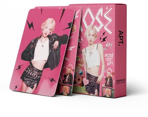 Blackpink Rosé Geschenk-Set, Blackpink Fanartikel, Rosie Fans Geschenk Set für Blink, Kpop Blackpink Rose Merchandise Rosé APT Rucksack Kleine Karte Schlüsselbund, Aufkleber NUMBER ONE GIRL Armband