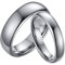 Calefee Wolfram Ringe Eheringe, Ringe Paar Set für Sie und Ihn Polierter Silberring 4 mm 6 mm, Damen Größe 57 und Herren Größe 65