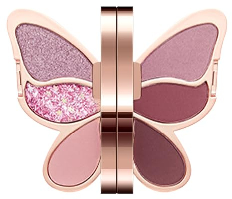 Palette De Fards À Paupières Papillon, Palette De Maquillage Pour Les Yeux, Palette De Maquillage De Nuances Pigmentées, Ensemble De Feuilles Scintillantes, Maquillage Pour Les Yeux