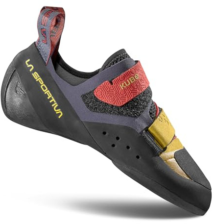 La Sportiva Men's Kubo Rock Climbing Shoes, Savana/Mountain Red, 10 US, 43 EU
