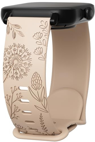 Armbänder mit Blumengravur für Fitpolo IDW13, IDW16, IDW19 Smartwatch, 22 mm, weiches Silikonarmband für Woneligo W13/Enomir/Toobur Smartwatch-Bänder für Damen und Herren