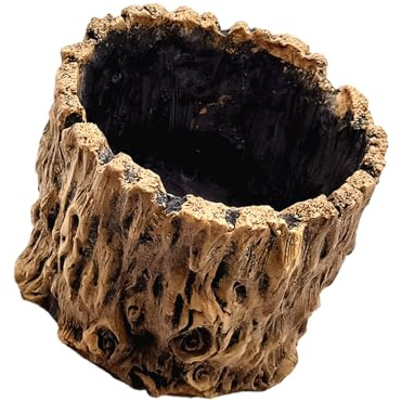 LUOFENG Blumentöpfe aus Kunstholz, 22 cm/17 cm, kreativ für drinnen und draußen, Gartendekoration, Sukkulenten, Pflanztöpfe, Treibholz, Übertopf