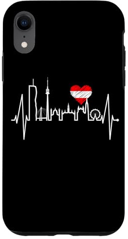 Wien Skyline Herzschlag Österreich Liebe Herz I Love Vienna Hülle für iPhone XR