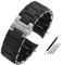 LMPVPDGADZ Bracelet de montre en acier inoxydable enduit de Silicone, 20mm 23mm, noir et blanc, for hommes et femmes, adapté for Armani AR5890/5891/5906/5921(Black silver,23mm)
