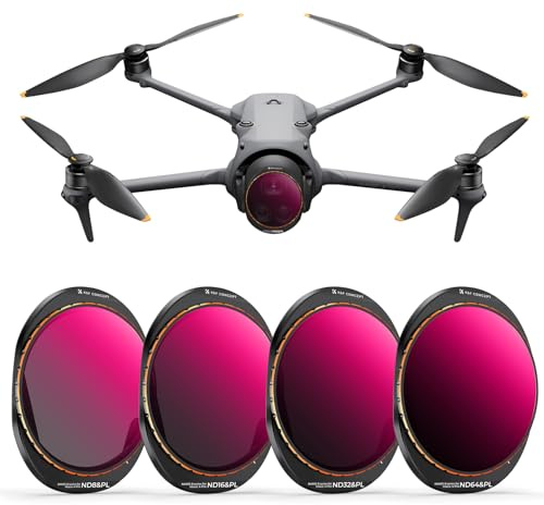 K&F CONCEPT Clip-On ND8/PL ND16/PL ND32/PL ND64/PL Filter für Mavic 4 Pro | Neutraldichte-Polarisationsfilter zur Blendungsreduzierung, Neutraldichtefilter für Drohnenobjektive, FD071