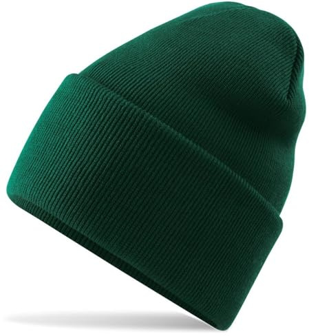 Hatstar Deep Cuffed Beanie Mütze | Wame Damen Wintermütze| Herren Feinstrick Mütze mit 10cm breiter Krempe | Strickmütze für Frauen Männer | Unisex - Dick - Weich - Warm