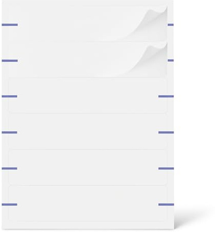 Amazon Basics File Folder Labels, Self Adhesive for Box Files, Documents, Binders and Notebooks, Handwriting only, 1.6 cm x 7 cm, White, 156 Blank Labels