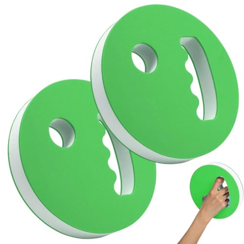 Pesi per allenamento in acquagym - 2 dischi in schiuma ad azionamento manuale in schiuma ad azionamento manuale | Attrezzature da nuoto per donne, bambini, uomini, atleti e adulti nella piscina Aqua W