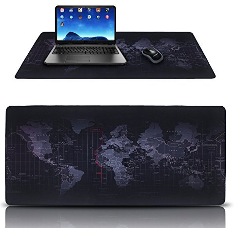 DaSinKo Alfombrillas de Rat¨®n, Gaming Mouse Pad XXL(900 x 400mm),Impermeable,Base de Caucho£¬Negro