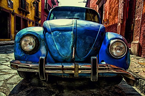 Wandbild 200x115cm VW KÄFER Fototapete Poster XL Tapete Oldtimer Klassiker Volkswagen WA63