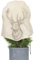 AFP Winterschutz Vlieshaube Hirschkopf Vintage, beige, 110 x 110cm, 50g/qm Kübelpflanzensack Gartenvlies atmungsaktiv, Bedruckt/Frostschutz Pflanzen/Gartendeko/Kordel / 2 Jutesäckchen gratis