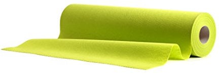 AROBA 1x Airlaid Tischläufer (Grün Kiwi, 40 cm x 24 m) - Stoffähnliche Tischläufer - Tischband Tischtuchrolle Tischdeko für Hotel Catering Geburtstag Restaurants Kommunion Taufe