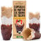 Moldes Magdalenas Tulipán, 150 Pzas – Blancas, Beige y Marrones, Muffins Moldes Desechables – Papel Cupcakes para Hogar y Eventos – Fáciles de Quitar por Baker's Signature