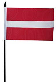 FlagSuperstore Lettland-Flagge, klein, 15,2 x 10,2 cm
