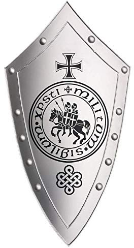 Deko Ritterschild Sigillum Militum Chr aus Metall 93 cm Ritter Schild Schutzschild Templerschild