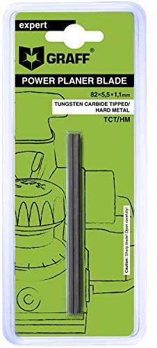 GRAFF TCT Cuchilla para Cepillo 82 mm - Reversible Cuchillas De Cepillado para Marcas Comunes de Herramientas Eléctricas (1 piezas, 35°)